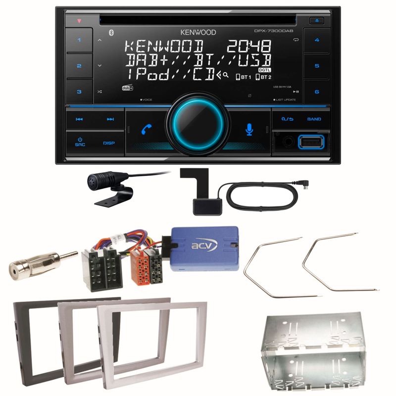 Kenwood DPX-7300DAB Bluetooth Einbauset für Opel Omega B Meriva A Agila Vivaro Kenwood DPX-7300DAB Bluetooth Einbauset für Opel Omega B Meriva A Agila Vivaro