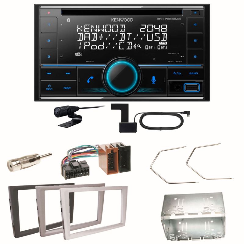 Kenwood DPX-7300DAB Bluetooth Einbauset für Opel Omega B Meriva A Agila Vivaro Kenwood DPX-7300DAB Bluetooth Einbauset für Opel Omega B Meriva A Agila Vivaro