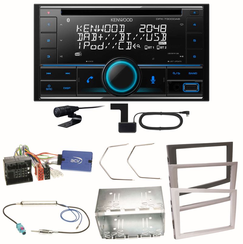 Kenwood DPX-7300DAB Bluetooth DAB Einbauset für Opel Signum Corsa C Tigra Twintop Kenwood DPX-7300DAB Bluetooth DAB Einbauset für Opel Signum Corsa C Tigra Twintop