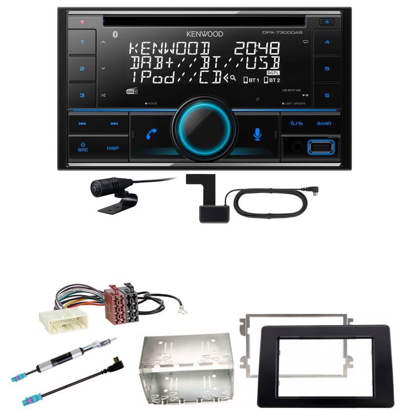 Kenwood DPX-7300DAB Bluetooth DAB CD USB Einbauset für Opel Movano ab 2019 Kenwood DPX-7300DAB Bluetooth DAB CD USB Einbauset für Opel Movano ab 2019