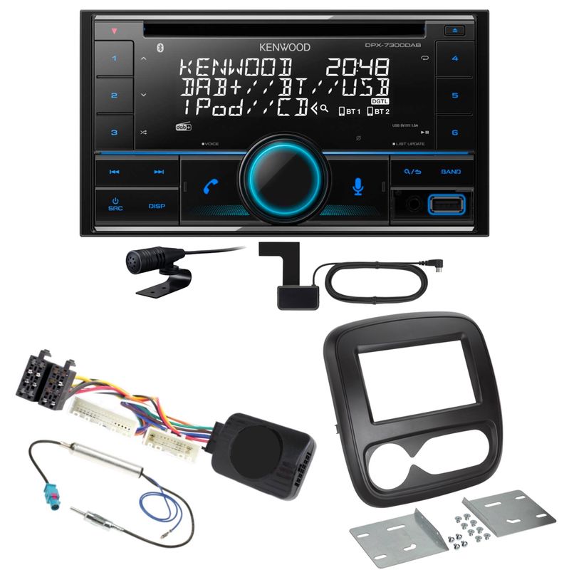 Kenwood DPX-7300DAB Bluetooth Digitalradio USB CD Einbauset für Opel Vivaro B Kenwood DPX-7300DAB Bluetooth Digitalradio USB CD Einbauset für Opel Vivaro B