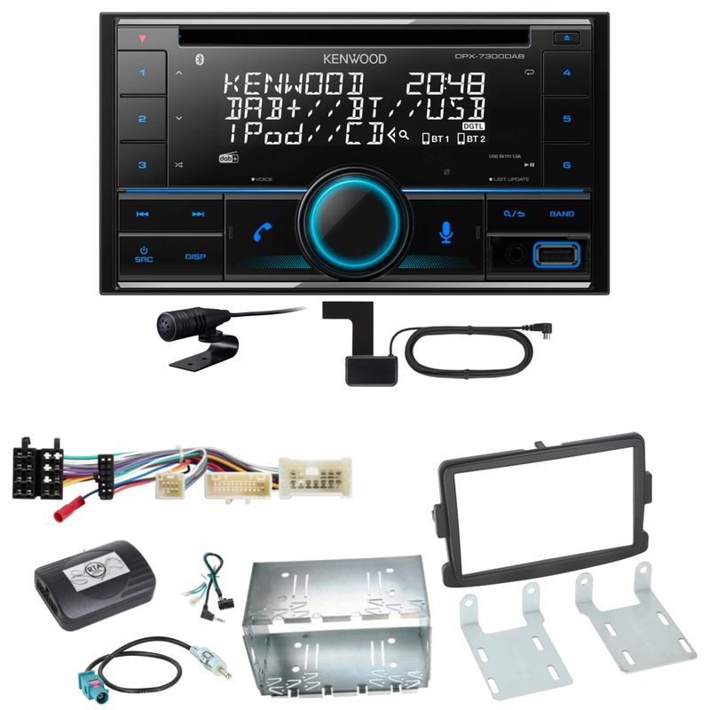 Kenwood DPX-7300DAB Bluetooth DAB CD USB Einbauset für Opel Vivaro Movano B Kenwood DPX-7300DAB Bluetooth DAB CD USB Einbauset für Opel Vivaro Movano B