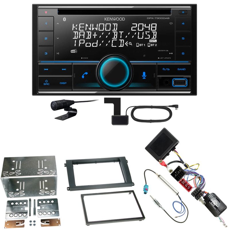 Kenwood DPX-7300DAB Bluetooth DAB CD USB Einbauset für Porsche Cayenne bis 2006 Kenwood DPX-7300DAB Bluetooth DAB CD USB Einbauset für Porsche Cayenne bis 2006