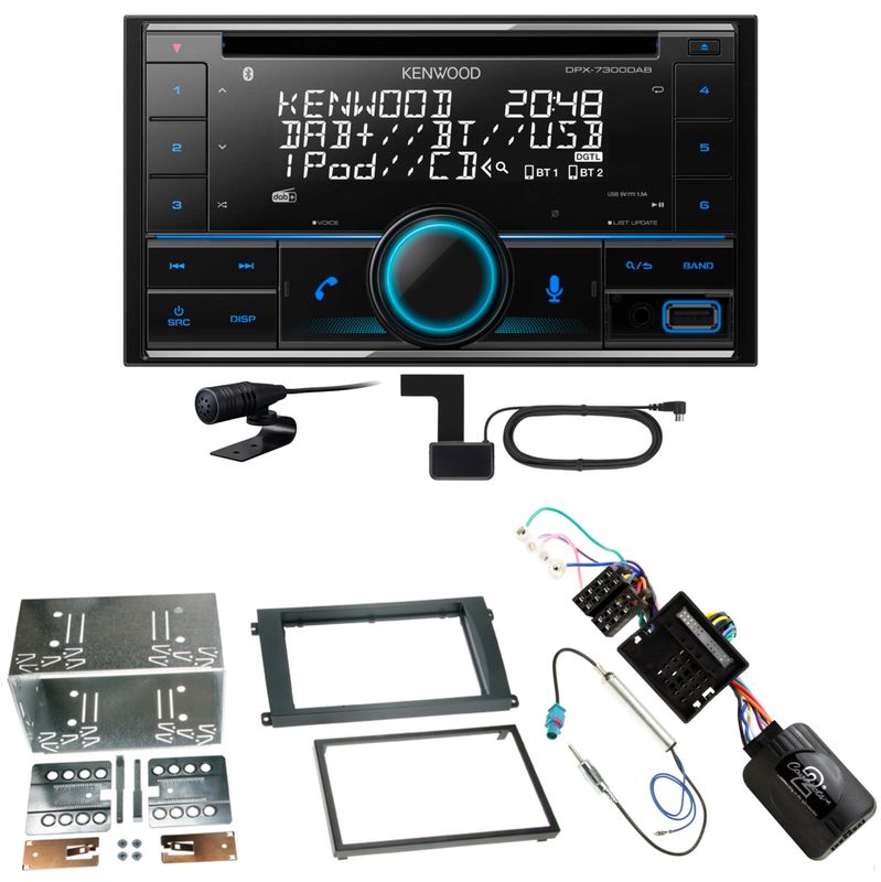 Kenwood DPX-7300DAB Bluetooth Digitalradio Einbauset für Porsche Cayenne ab 2007 Kenwood DPX-7300DAB Bluetooth Digitalradio Einbauset für Porsche Cayenne ab 2007
