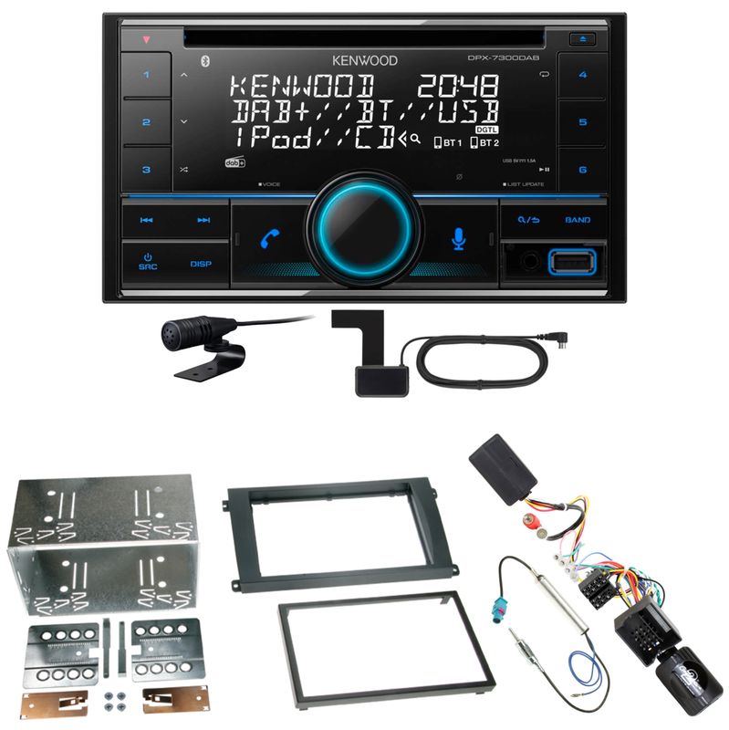 Kenwood DPX-7300DAB Bluetooth Digitalradio Einbauset für Porsche Cayenne ab 2007 Kenwood DPX-7300DAB Bluetooth Digitalradio Einbauset für Porsche Cayenne ab 2007