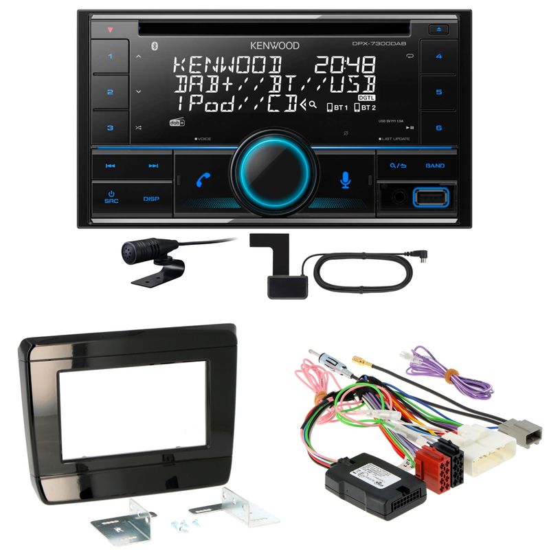 Kenwood DPX-7300DAB Bluetooth DAB CD USB Einbauset für Isuzu D-Max 3 ab 2020