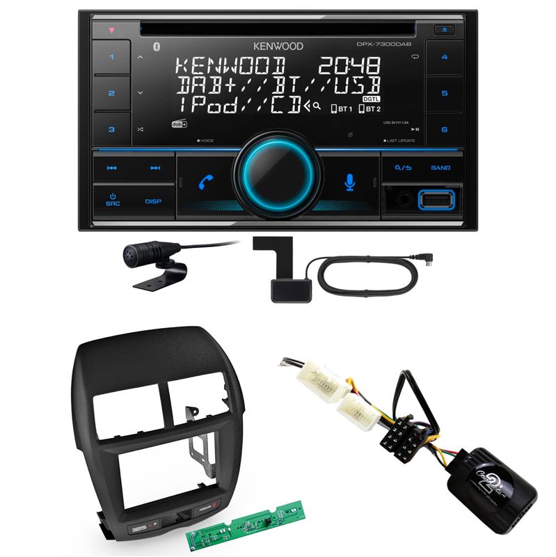 Kenwood DPX-7300DAB Bluetooth Digitalradio Einbauset für Mitsubishi ASX bis 2014