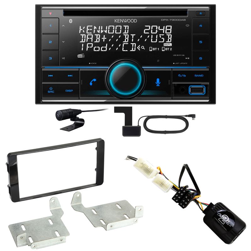 Kenwood DPX-7300DAB Bluetooth DAB CD USB Einbauset für Mitsubishi ASX ab 2015