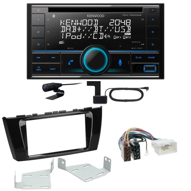 Kenwood DPX-7300DAB Bluetooth DAB CD USB Einbauset für Mitsubishi Space Star Kenwood DPX-7300DAB Bluetooth DAB CD USB Einbauset für Mitsubishi Space Star