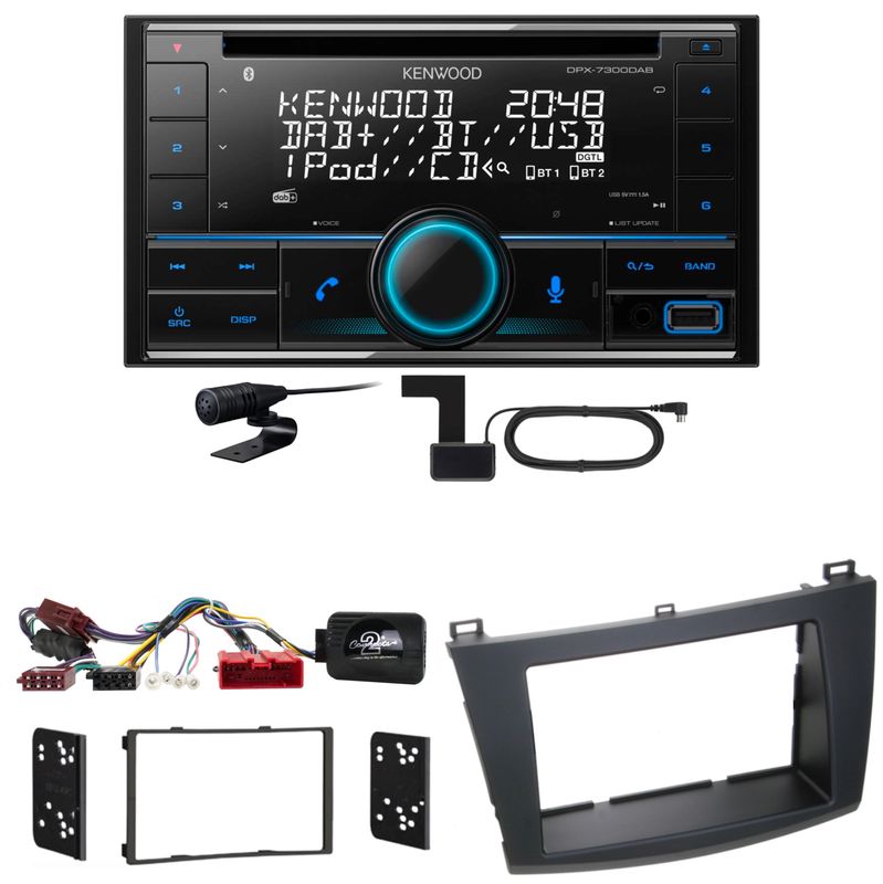 Kenwood DPX-7300DAB Bluetooth Digitalradio USB CD Einbauset für Mazda 3 BL Kenwood DPX-7300DAB Bluetooth Digitalradio USB CD Einbauset für Mazda 3 BL