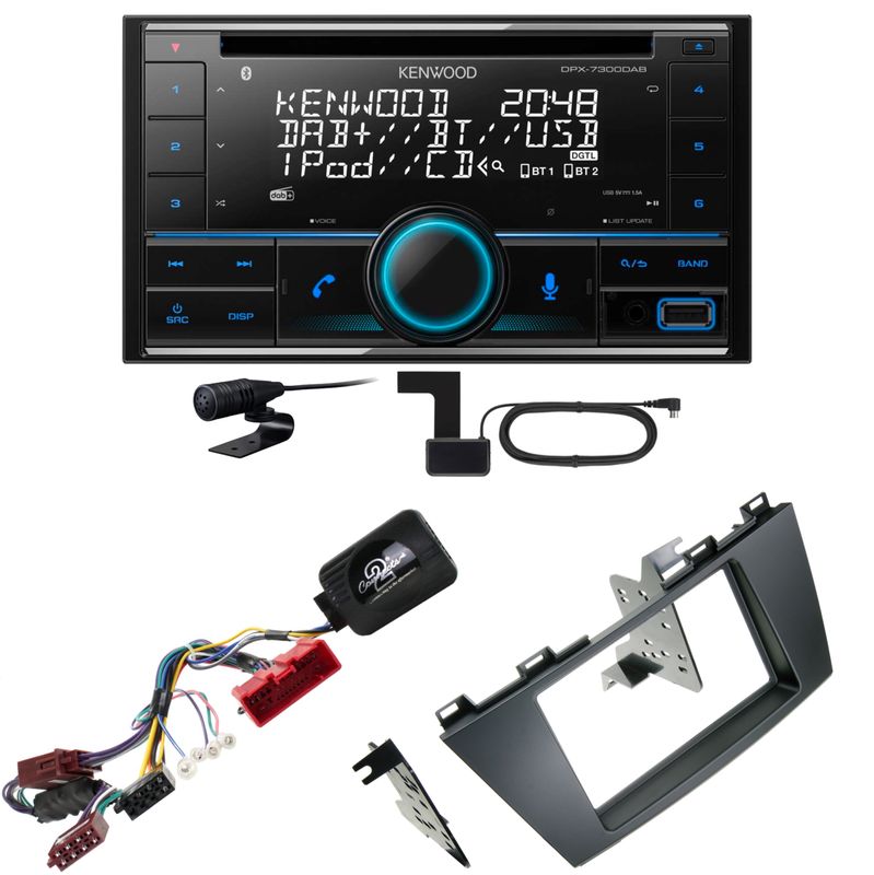 Kenwood DPX-7300DAB Bluetooth Digitalradio USB CD Einbauset für Mazda 5 CW Kenwood DPX-7300DAB Bluetooth Digitalradio USB CD Einbauset für Mazda 5 CW
