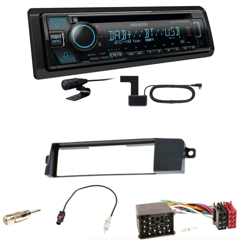 Kenwood KDC-BT560DAB Bluetooth Digitalradio CD USB Einbauset für BMW 3er E46