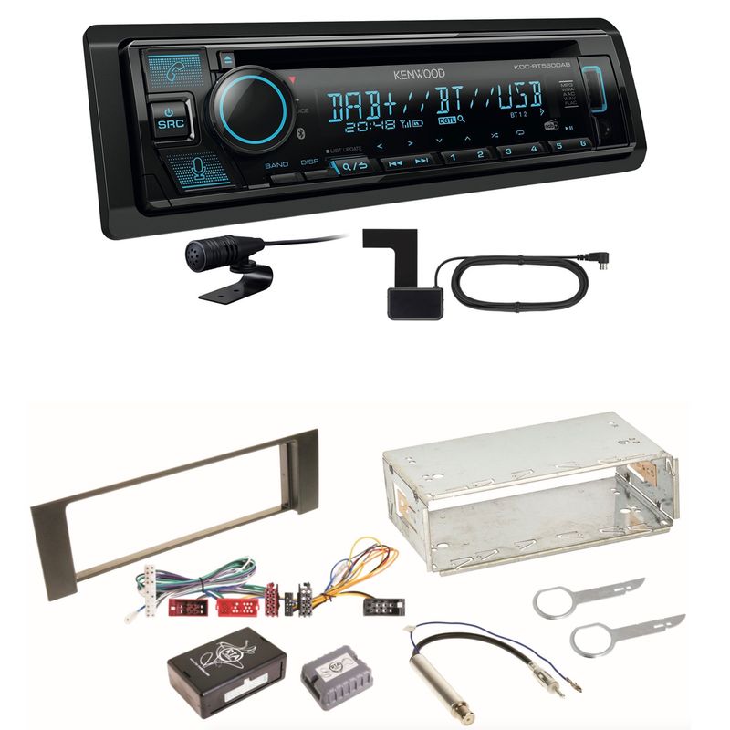 Kenwood KDC-BT560DAB Bluetooth DAB USB Einbauset für Audi A4 B6 B7 Kenwood KDC-BT560DAB Bluetooth DAB USB Einbauset für Audi A4 B6 B7