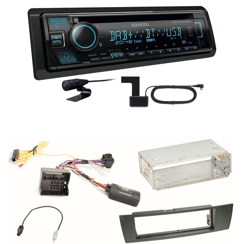 Kenwood KDC-BT560DAB Bluetooth Digitalradio Einbauset für BMW E90 E91 E92 E93