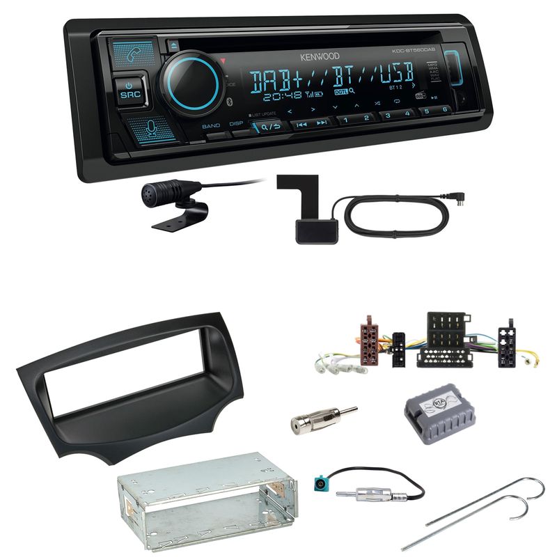 Kenwood KDC-BT560DAB Bluetooth Digitalradio USB CD Einbauset für Ford KA RU8 Kenwood KDC-BT560DAB Bluetooth Digitalradio USB CD Einbauset für Ford KA RU8