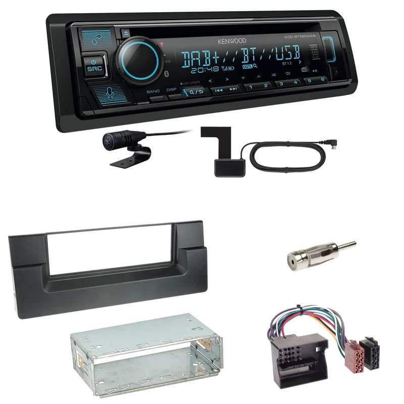 Kenwood KDC-BT560DAB Bluetooth Digitalradio Einbauset für BMW 5er E39 ab 10/2000