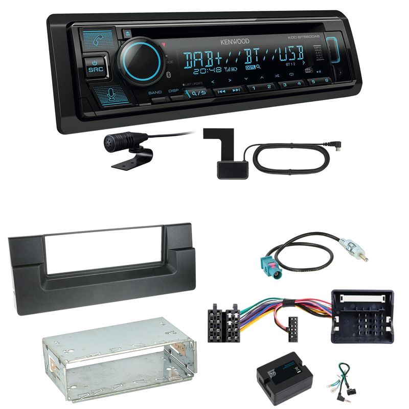 Kenwood KDC-BT560DAB Bluetooth Digitalradio Einbauset für BMW 5er E39 ab 10/2000