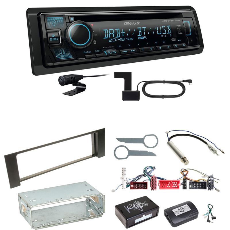 Kenwood KDC-BT560DAB Bluetooth Digitalradio USB CD Einbauset für Audi A4 B6 B7 Kenwood KDC-BT560DAB Bluetooth Digitalradio USB CD Einbauset für Audi A4 B6 B7