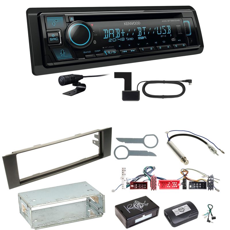 Kenwood KDC-BT560DAB Bluetooth Digitalradio USB CD Einbauset für Audi A3 8P 8PA