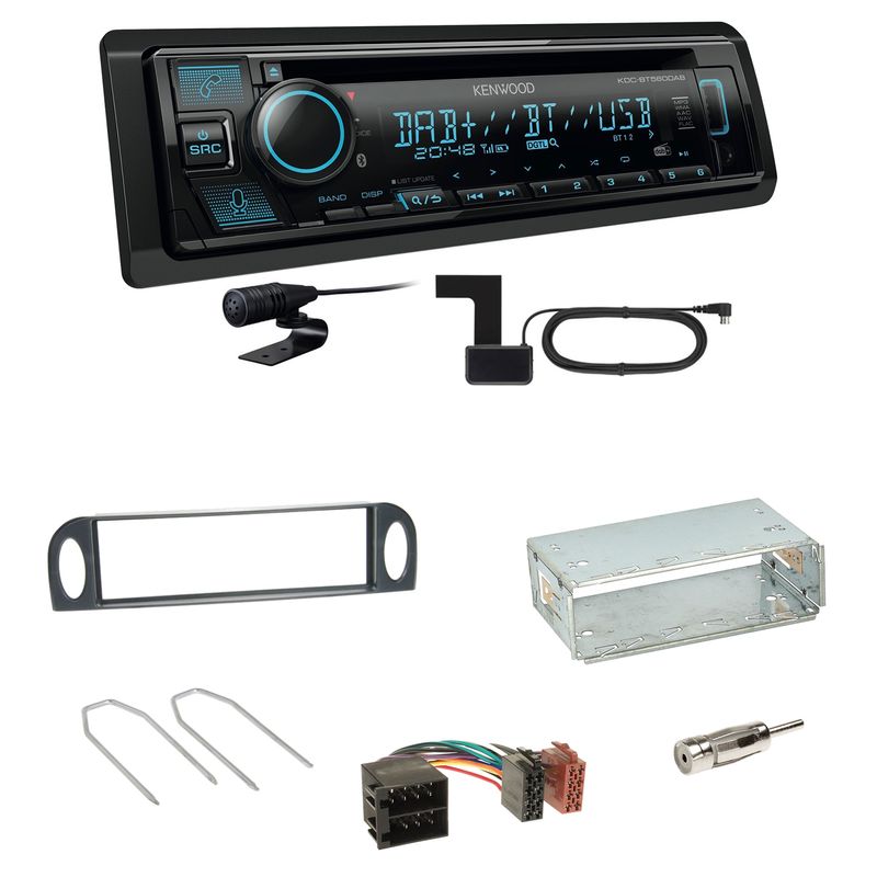 Kenwood KDC-BT560DAB Bluetooth Digitalradio Einbauset für Citroen C5 bis 07/2004