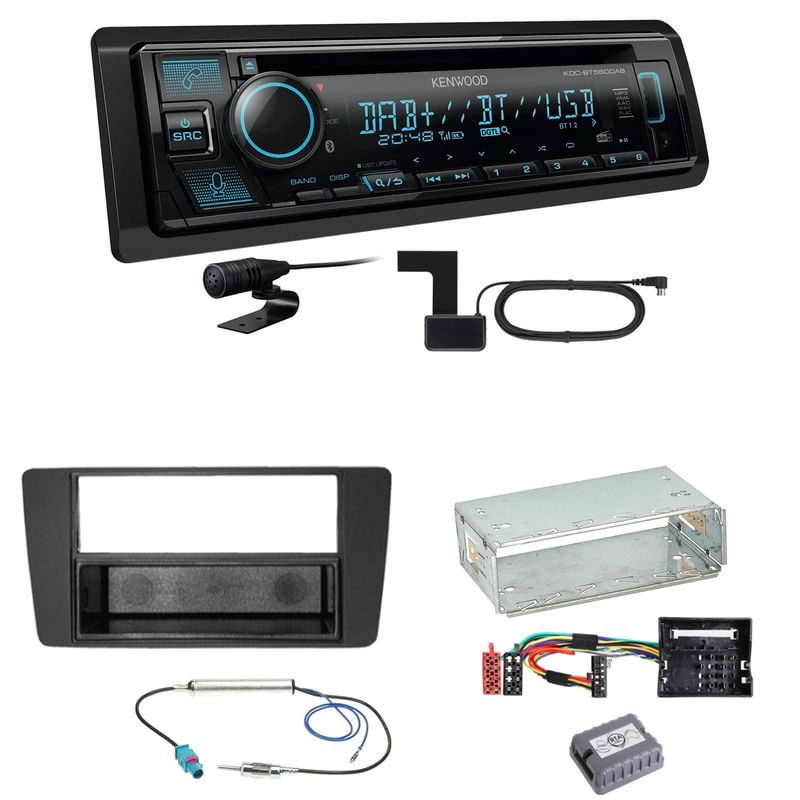 Kenwood KDC-BT560DAB Bluetooth DAB USB Einbauset für Skoda Octavia 2 Yeti 5L