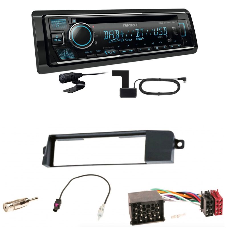 Kenwood KDC-BT760DAB Bluetooth Digitalradio CD USB Einbauset für BMW 3er E46