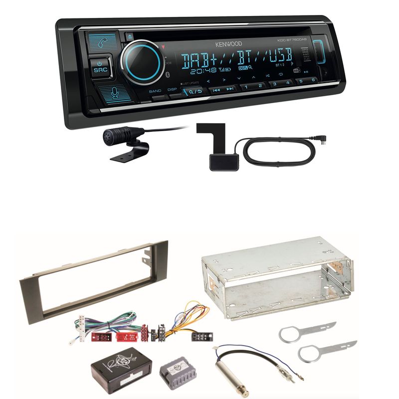 Kenwood KDC-BT760DAB Bluetooth Digitalradio CD USB Einbauset für Audi A3 8P 8PA
