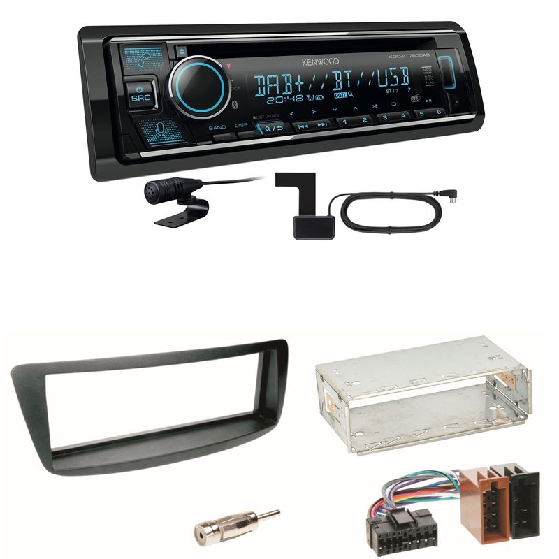 Kenwood KDC-BT760DAB Bluetooth DAB Einbauset Toyota Aygo Citroen C1 Peugeot 107