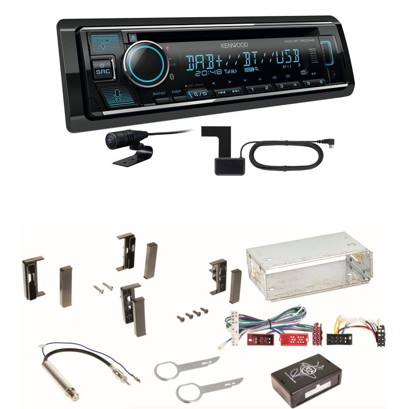 Kenwood KDC-BT760DAB Bluetooth Digitalradio USB CD Einbauset für Audi A3 8L Kenwood KDC-BT760DAB Bluetooth Digitalradio USB CD Einbauset für Audi A3 8L