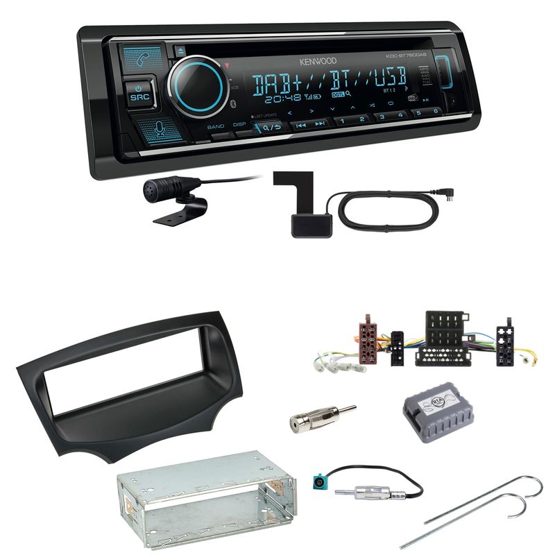 Kenwood KDC-BT760DAB Bluetooth Digitalradio USB CD Einbauset für Ford KA RU8 Kenwood KDC-BT760DAB Bluetooth Digitalradio USB CD Einbauset für Ford KA RU8