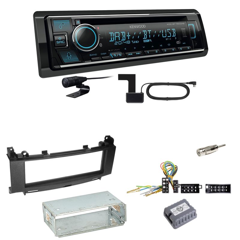 Kenwood KDC-BT760DAB Bluetooth DAB Einbauset für Mercedes A B Klasse W245 W169 Kenwood KDC-BT760DAB Bluetooth DAB Einbauset für Mercedes A B Klasse W245 W169