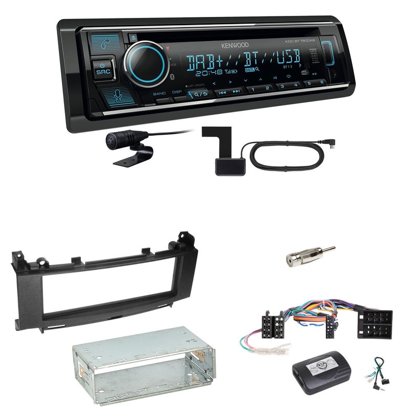 Kenwood KDC-BT760DAB Bluetooth DAB Einbauset für Mercedes A B Klasse W169 W245 Kenwood KDC-BT760DAB Bluetooth DAB Einbauset für Mercedes A B Klasse W169 W245