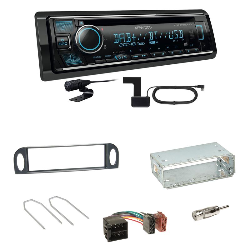 Kenwood KDC-BT760DAB Bluetooth Digitalradio Einbauset für Citroen C5 bis 07/2004
