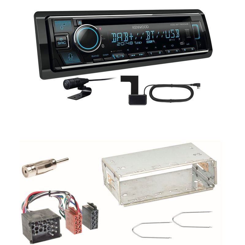 Kenwood KDC-BT760DAB Bluetooth Digitalradio USB CD Einbauset für BMW E30 E34 E32