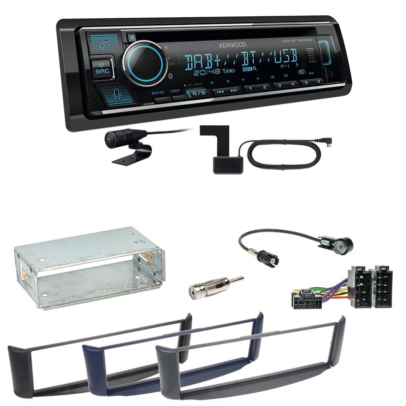 Kenwood KDC-BT760DAB Bluetooth Digitalradio USB CD Einbauset Smart ForTwo 450