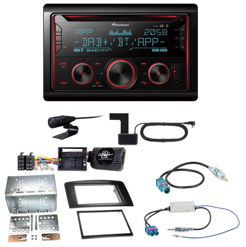Pioneer FH-S820DAB USB DAB+ MP3 Digitalradio CD Einbauset für Mercedes ML W164 Pioneer FH-S820DAB USB DAB+ MP3 Digitalradio CD Einbauset für Mercedes ML W164