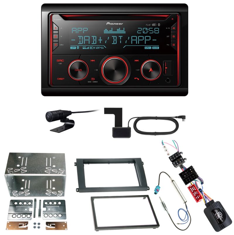Pioneer FH-S820DAB USB Digitalradio DAB+ Einbauset für Porsche Cayenne bis 2006 Pioneer FH-S820DAB USB Digitalradio DAB+ Einbauset für Porsche Cayenne bis 2006