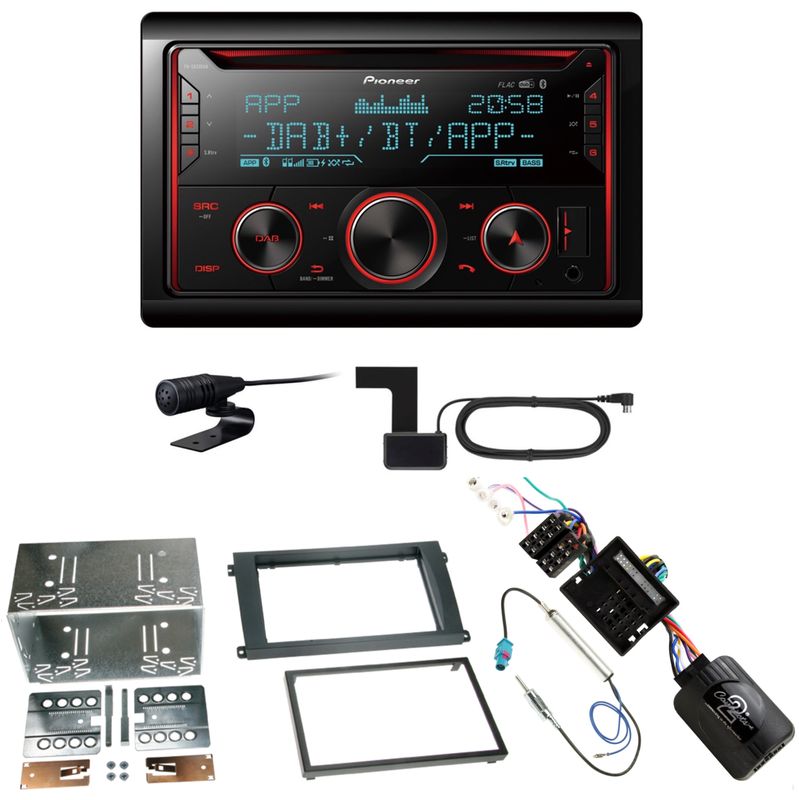 Pioneer FH-S820DAB USB Digitalradio DAB+ Einbauset für Porsche Cayenne ab 2007 Pioneer FH-S820DAB USB Digitalradio DAB+ Einbauset für Porsche Cayenne ab 2007
