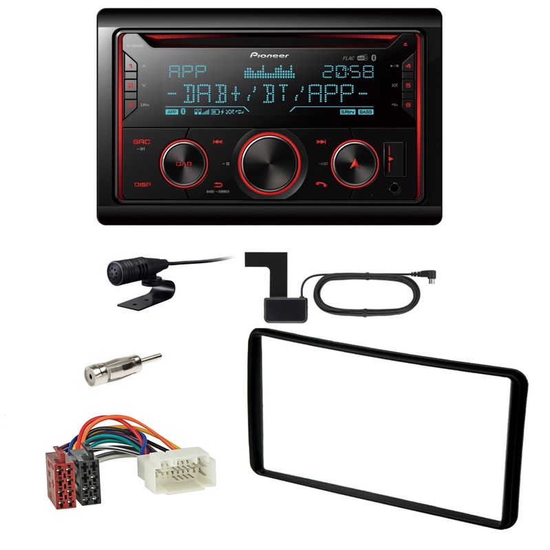 Pioneer FH-S820DAB USB Digitalradio Bluetooth Einbauset für Suzuki Jimny FJ Pioneer FH-S820DAB USB Digitalradio Bluetooth Einbauset für Suzuki Jimny FJ