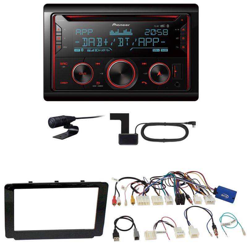 Pioneer FH-S820DAB USB Digitalradio MP3 Einbauset für Toyota Hilux 2016-2019