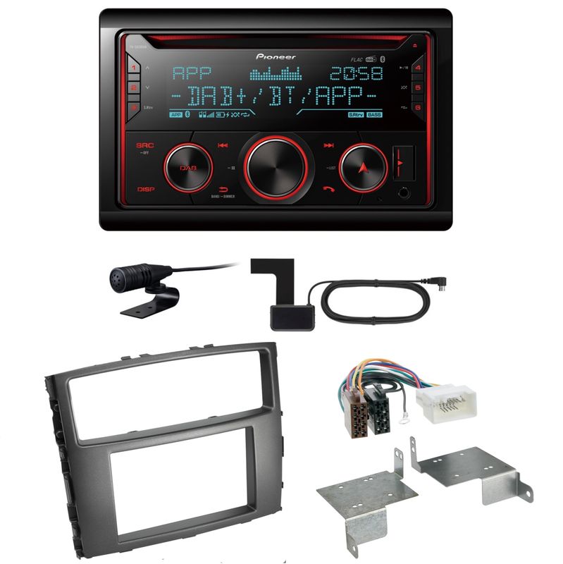 Pioneer FH-S820DAB USB Digitalradio MP3 Einbauset für Mitsubishi Pajero bis 2014 Pioneer FH-S820DAB USB Digitalradio MP3 Einbauset für Mitsubishi Pajero bis 2014