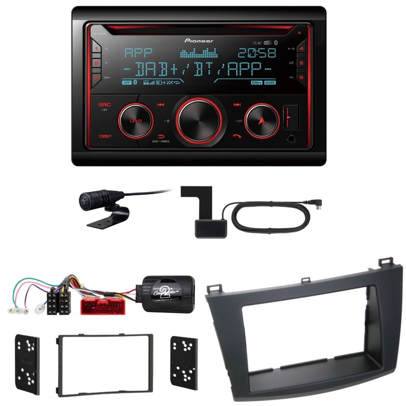 Pioneer FH-S820DAB USB Digitalradio Bluetooth MP3 Einbauset für Mazda 3 BL Pioneer FH-S820DAB USB Digitalradio Bluetooth MP3 Einbauset für Mazda 3 BL