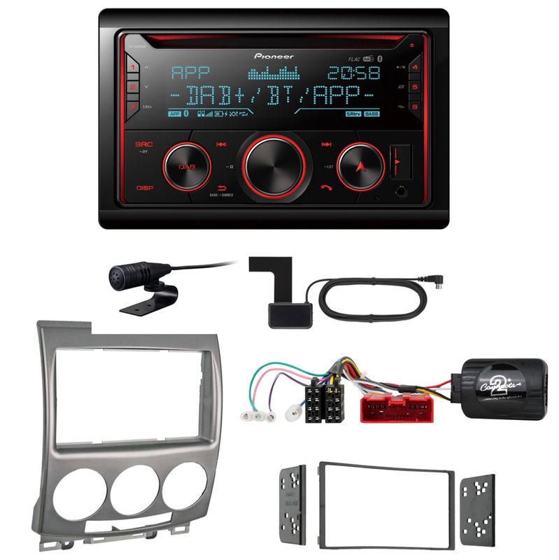 Pioneer FH-S820DAB USB Digitalradio Bluetooth MP3 Einbauset für Mazda 5 CR Pioneer FH-S820DAB USB Digitalradio Bluetooth MP3 Einbauset für Mazda 5 CR