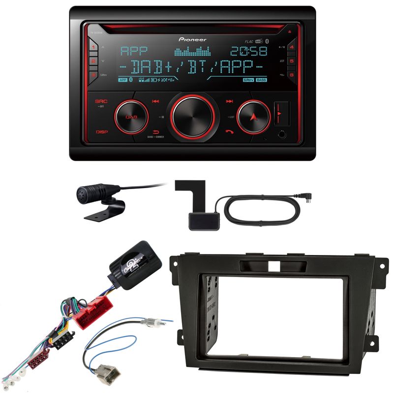 Pioneer FH-S820DAB USB Digitalradio Bluetooth MP3 Einbauset für Mazda CX-7 Pioneer FH-S820DAB USB Digitalradio Bluetooth MP3 Einbauset für Mazda CX-7