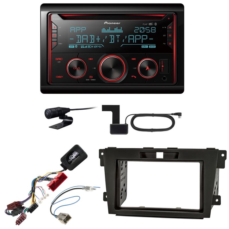 Pioneer FH-S820DAB USB Digitalradio Bluetooth MP3 Einbauset für Mazda CX-7 Pioneer FH-S820DAB USB Digitalradio Bluetooth MP3 Einbauset für Mazda CX-7