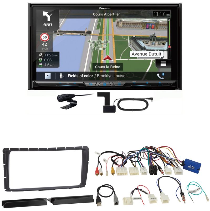 Pioneer AVIC-Z930DAB USB Navigation MP3 CD Einbauset für Toyota Hilux ab 2011