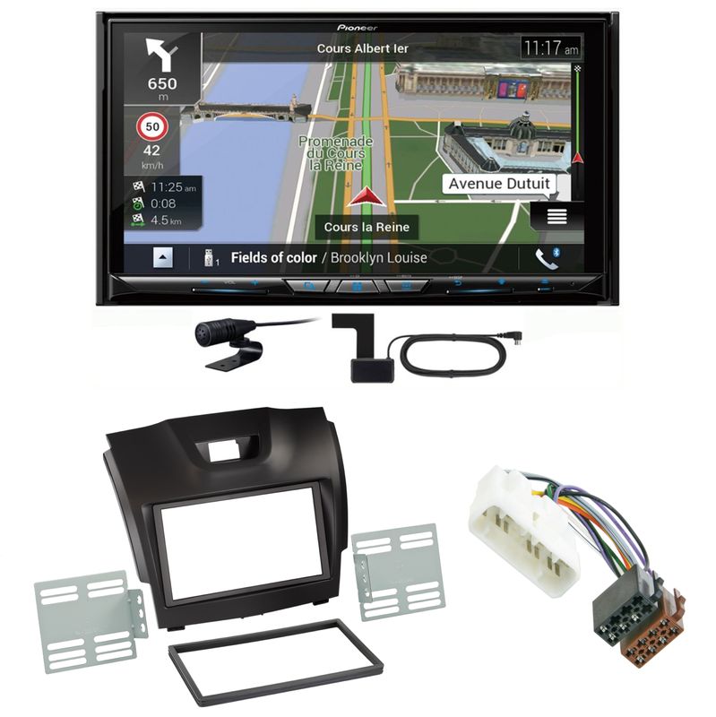 Pioneer AVIC-Z930DAB USB Navigation Bluetooth DAB+ Einbauset für Isuzu D-Max 2
