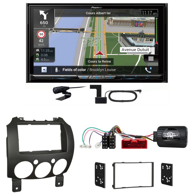 Pioneer AVIC-Z930DAB USB Navigation MP3 DAB+ Einbauset für Mazda 2 2008-2014 Pioneer AVIC-Z930DAB USB Navigation MP3 DAB+ Einbauset für Mazda 2 2008-2014