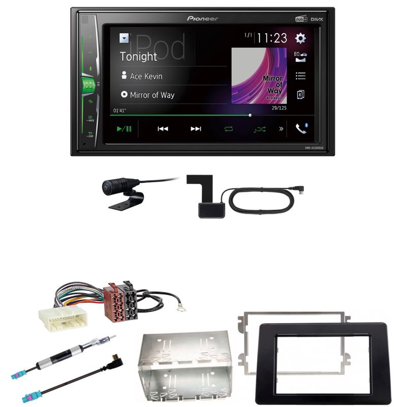 Pioneer DMH-A3300DAB USB Bluetooth DAB+ MP3 Einbauset für Opel Movano ab 2019 Pioneer DMH-A3300DAB USB Bluetooth DAB+ MP3 Einbauset für Opel Movano ab 2019