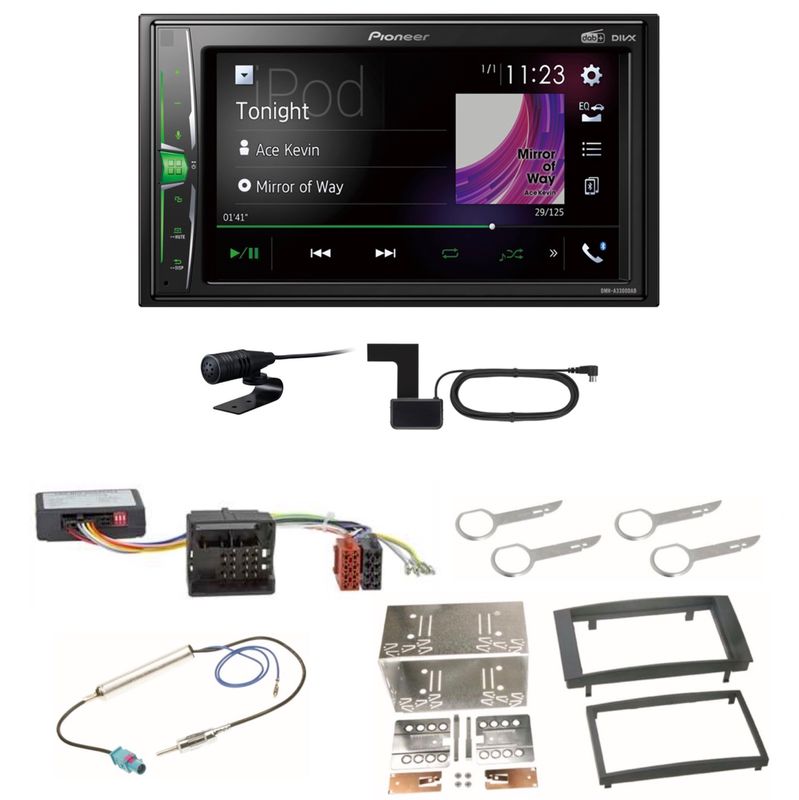 Pioneer DMH-A3300DAB USB Bluetooth DAB+ Digitalradio Einbauset für Touareg 7L